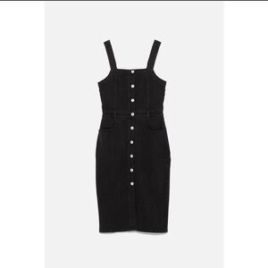 Denim Zara buttoned sheath dress
